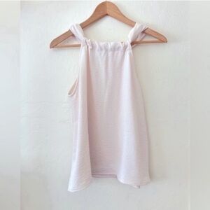 C&A Halter Neck Elegant Cream Sleeveless Top size Small